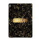 Personalised Black Gold Ink Splat Name Apple iPad Grey Case