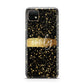 Personalised Black Gold Ink Splat Name Huawei Enjoy 20 Phone Case