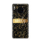 Personalised Black Gold Ink Splat Name Huawei Mate 30