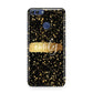 Personalised Black Gold Ink Splat Name Huawei P Smart Case