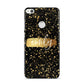 Personalised Black Gold Ink Splat Name Huawei P8 Lite Case