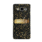 Personalised Black Gold Ink Splat Name Samsung Galaxy A3 Case