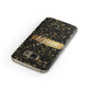 Personalised Black Gold Ink Splat Name Samsung Galaxy Case Front Close Up