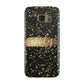 Personalised Black Gold Ink Splat Name Samsung Galaxy Case