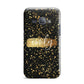 Personalised Black Gold Ink Splat Name Samsung Galaxy J1 2016 Case