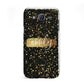 Personalised Black Gold Ink Splat Name Samsung Galaxy J5 Case