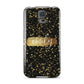 Personalised Black Gold Ink Splat Name Samsung Galaxy S5 Case