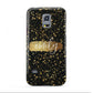Personalised Black Gold Ink Splat Name Samsung Galaxy S5 Mini Case