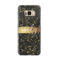 Personalised Black Gold Ink Splat Name Samsung Galaxy S8 Plus Case
