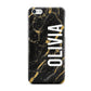 Personalised Black Gold Marble Name Apple iPhone 5c Case