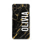 Personalised Black Gold Marble Name Apple iPhone Xs Max 3D Snap Case