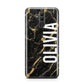 Personalised Black Gold Marble Name Huawei Mate 20 Lite