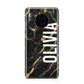 Personalised Black Gold Marble Name Huawei Mate 30
