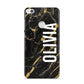 Personalised Black Gold Marble Name Huawei P8 Lite Case
