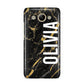 Personalised Black Gold Marble Name Huawei Y3 2017