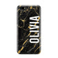 Personalised Black Gold Marble Name Huawei Y5 Prime 2018 Phone Case