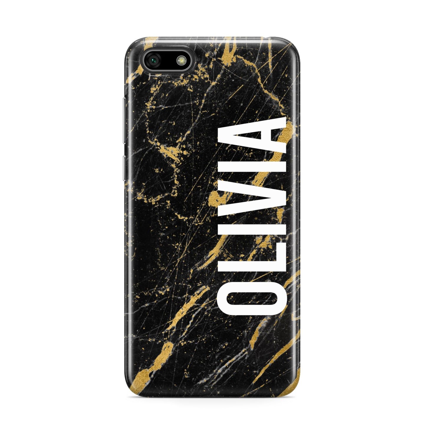 Personalised Black Gold Marble Name Huawei Y5 Prime 2018 Phone Case