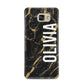 Personalised Black Gold Marble Name Samsung Galaxy A5 2016 Case on gold phone