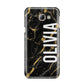 Personalised Black Gold Marble Name Samsung Galaxy A8 2016 Case