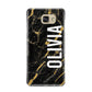 Personalised Black Gold Marble Name Samsung Galaxy A9 2016 Case on gold phone