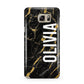 Personalised Black Gold Marble Name Samsung Galaxy Note 5 Case