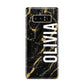 Personalised Black Gold Marble Name Samsung Galaxy Note 8 Case