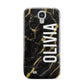 Personalised Black Gold Marble Name Samsung Galaxy S4 Case
