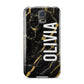 Personalised Black Gold Marble Name Samsung Galaxy S5 Case