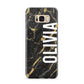 Personalised Black Gold Marble Name Samsung Galaxy S8 Plus Case