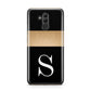 Personalised Black Gold Monogram Initial Huawei Mate 20 Lite
