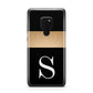 Personalised Black Gold Monogram Initial Huawei Mate 20 Phone Case