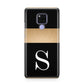 Personalised Black Gold Monogram Initial Huawei Mate 20X Phone Case