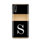 Personalised Black Gold Monogram Initial Huawei P20 Phone Case