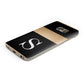 Personalised Black Gold Monogram Initial Protective Samsung Galaxy Case Angled Image