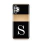 Personalised Black Gold Monogram Initial Samsung A32 5G Case