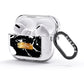 Personalised Black Gold Swirl Marble AirPods Glitter Case 3rd Gen Side Image