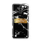 Personalised Black Gold Swirl Marble Huawei Mate 20 Lite