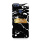 Personalised Black Gold Swirl Marble Huawei P Smart Case