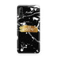 Personalised Black Gold Swirl Marble Huawei P Smart Pro 2019