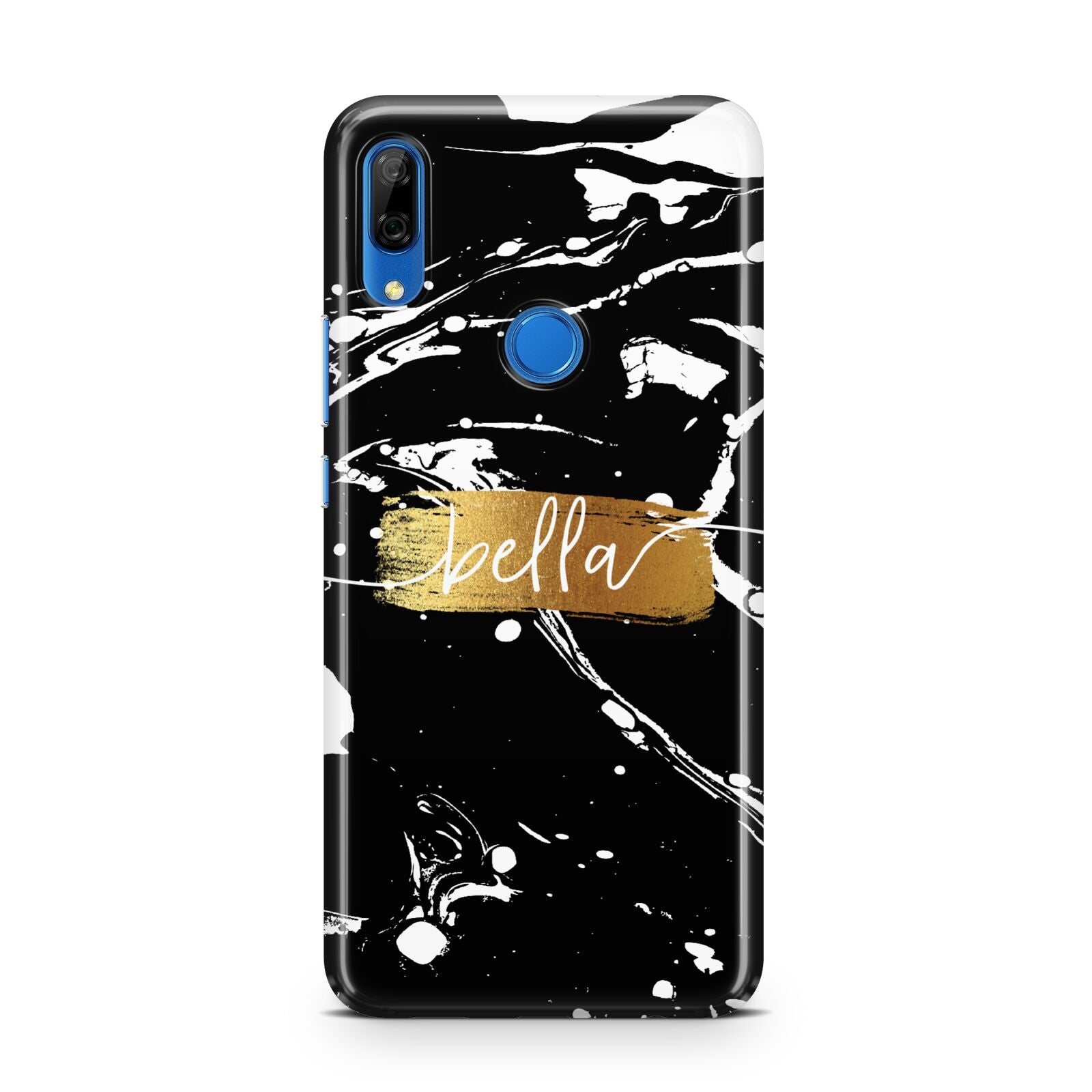 Personalised Black Gold Swirl Marble Huawei P Smart Z