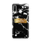 Personalised Black Gold Swirl Marble Huawei P30 Lite Phone Case