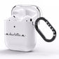 Personalised Black Handritten Name Vertical AirPods Clear Case Side Image