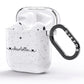 Personalised Black Handritten Name Vertical AirPods Glitter Case Side Image