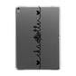 Personalised Black Handritten Name Vertical Apple iPad Grey Case