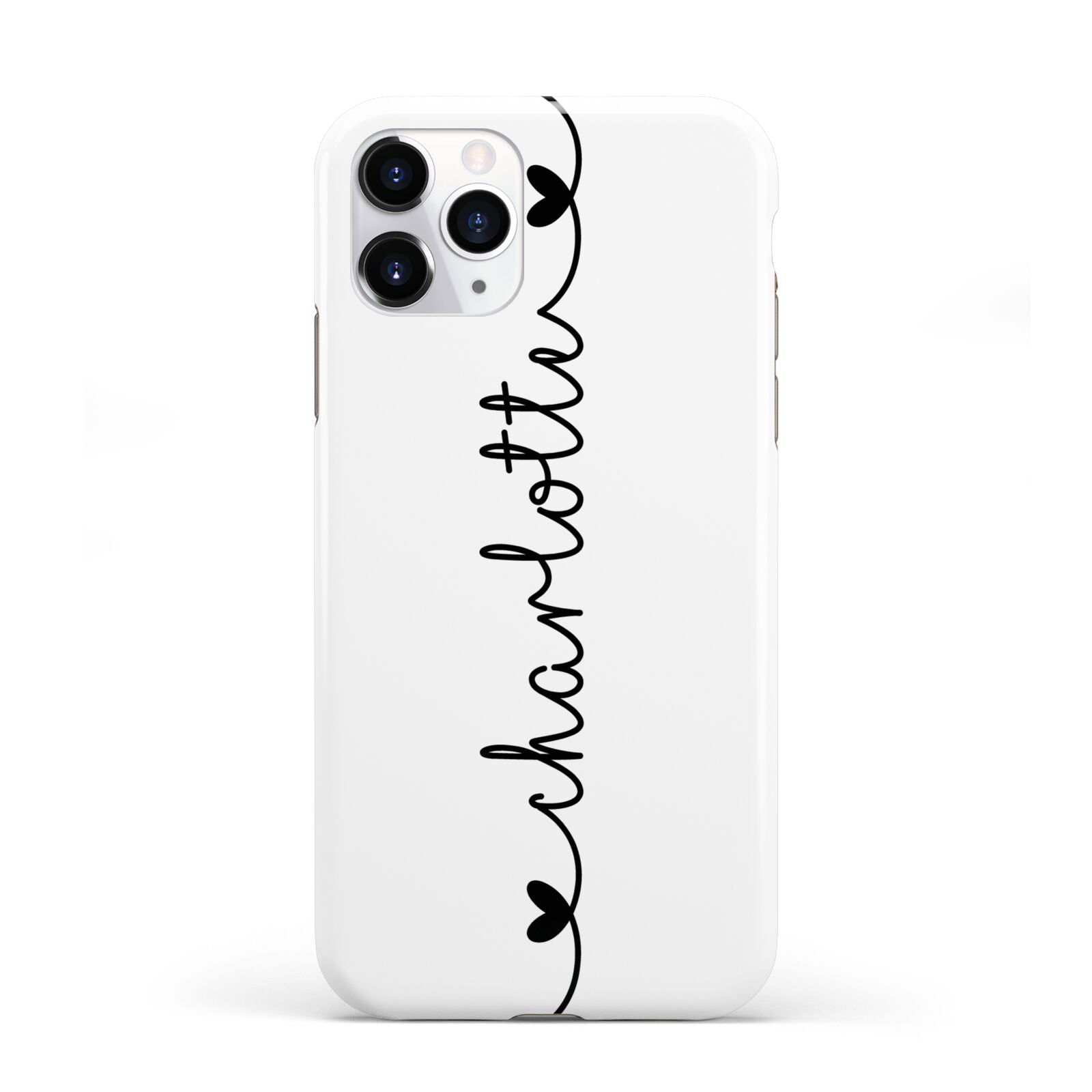 Personalised Black Handritten Name Vertical iPhone 11 Pro 3D Tough Case