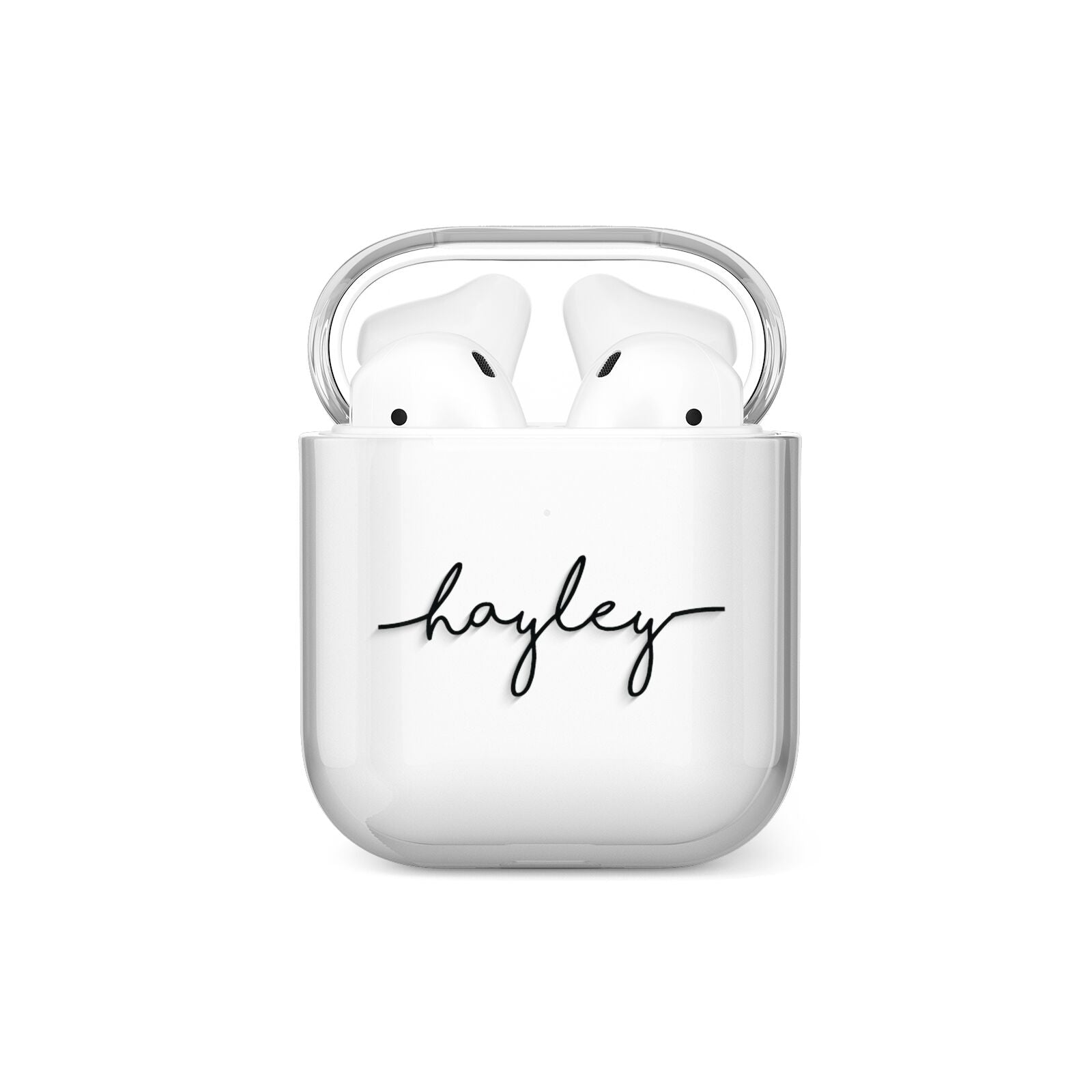 Personalised Black Handwritten Name Custom AirPods Case