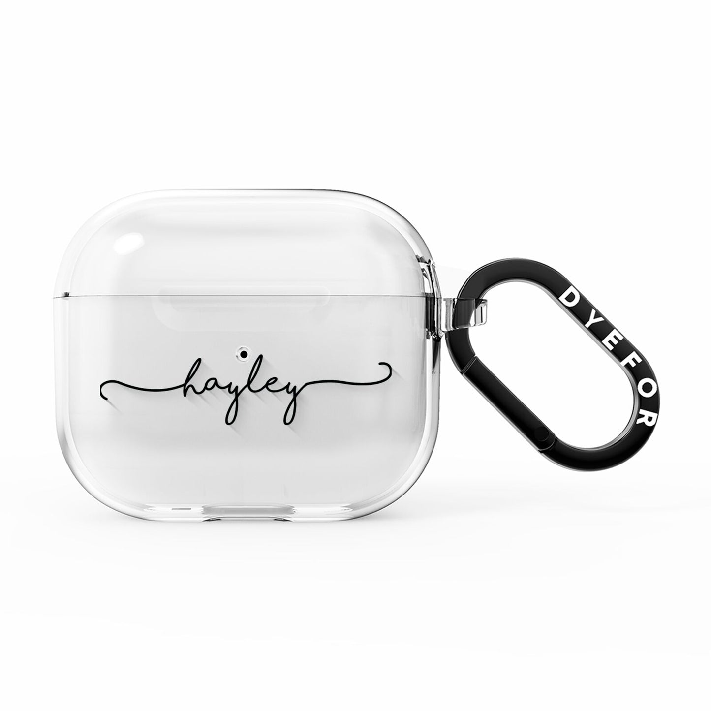 Personalised Black Handwritten Name Custom AirPods Clear Case 3rd Gen