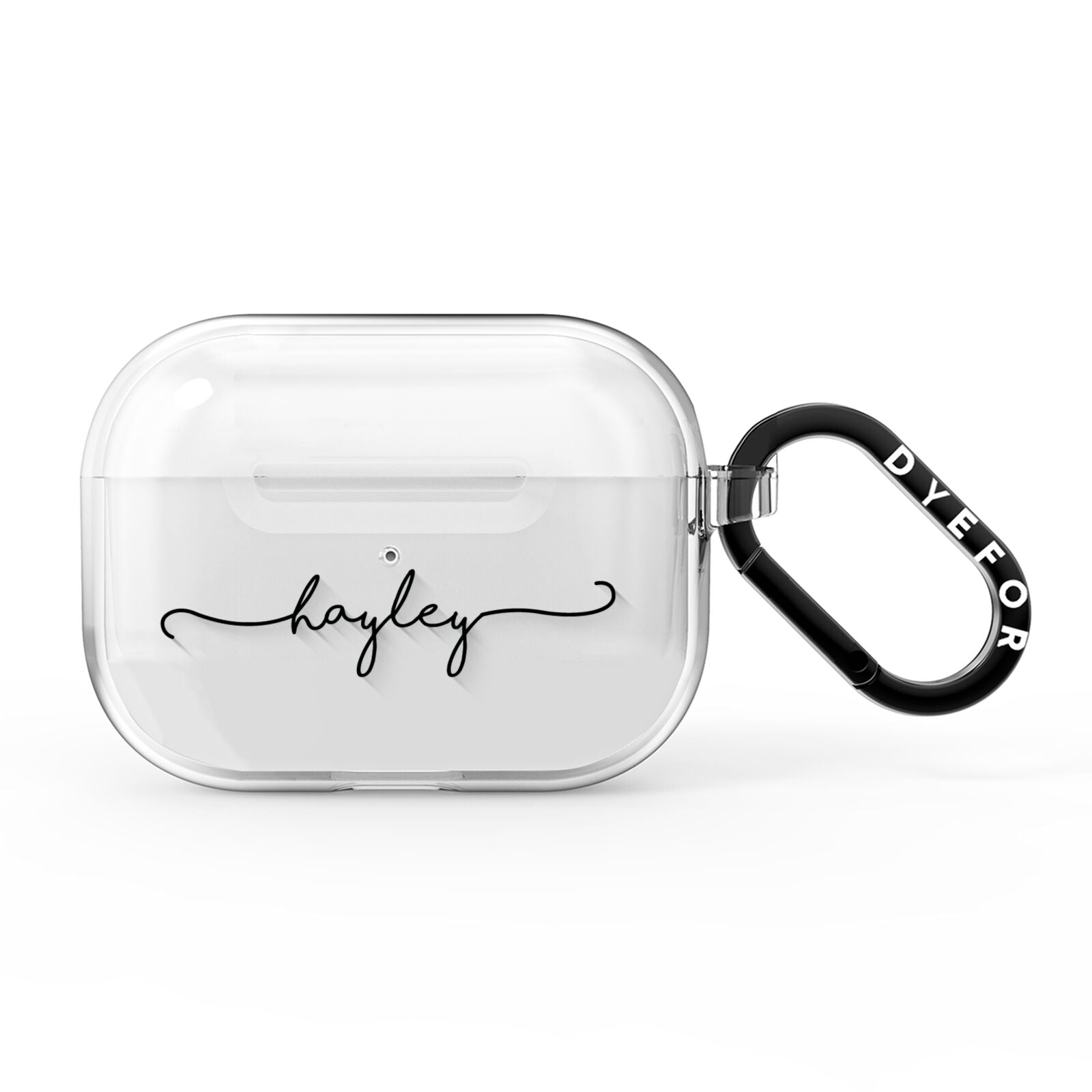 Personalised Black Handwritten Name Custom AirPods Pro Clear Case