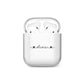 Personalised Black Handwritten Name Hearts Clear AirPods Case
