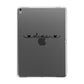 Personalised Black Handwritten Name Hearts Clear Apple iPad Grey Case
